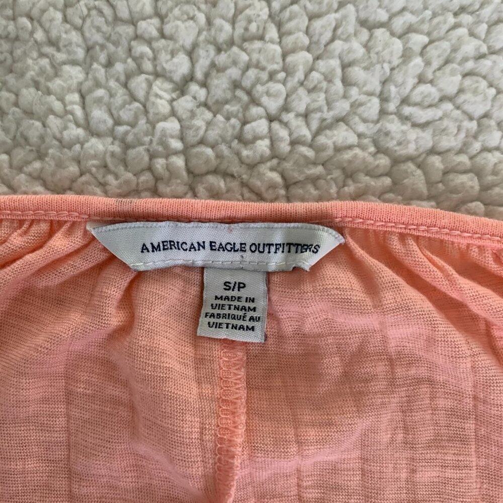 American Eagle Peach lace insert crop - S - Picture 6 of 6